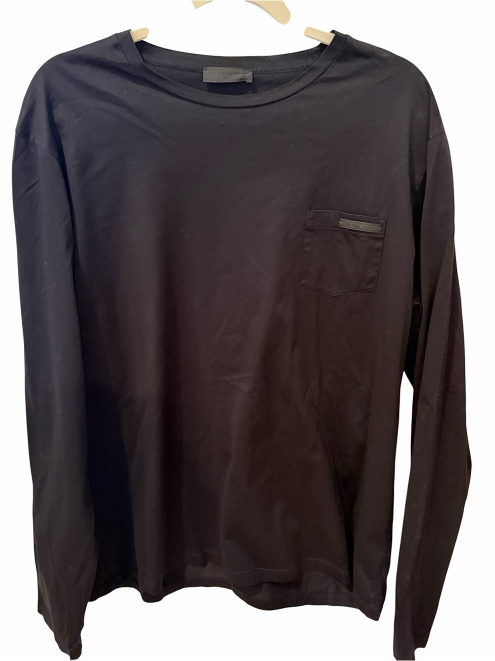 Prada Black Pocket Long Sleeve T-Shirt Men’s XXXL Cotton